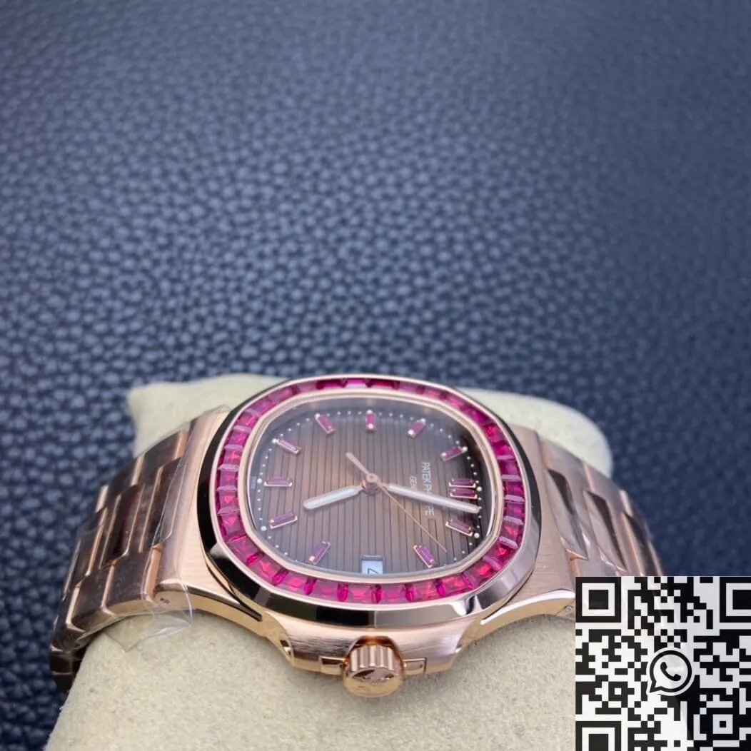 Patek Philippe Nautilus 5711 Red Diamond Rose Gold Watch PPF Custom Chic 2625