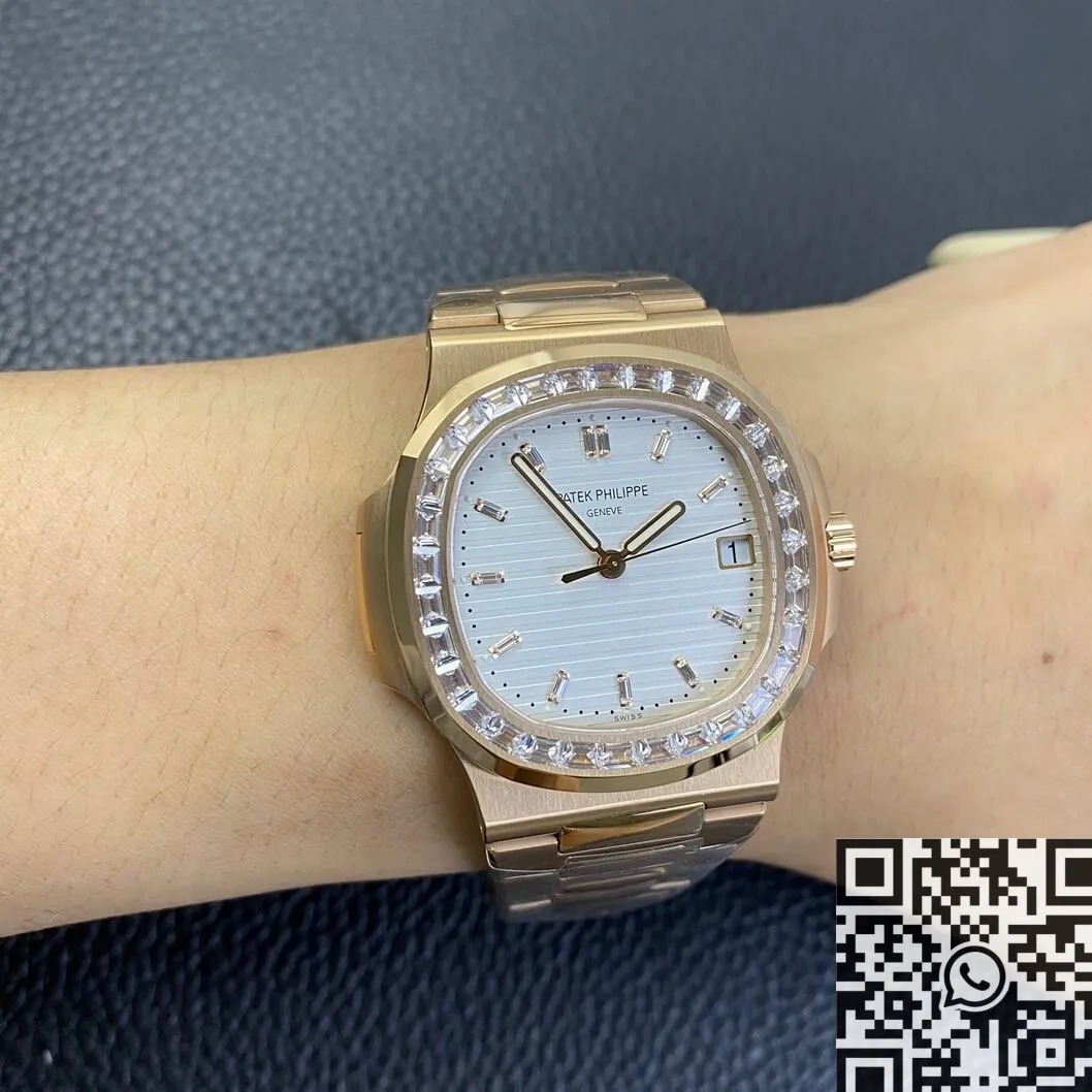 Patek Philippe Nautilus 5711 Rose Gold Watches Diamond Bezel PPF Factory Packable 2636