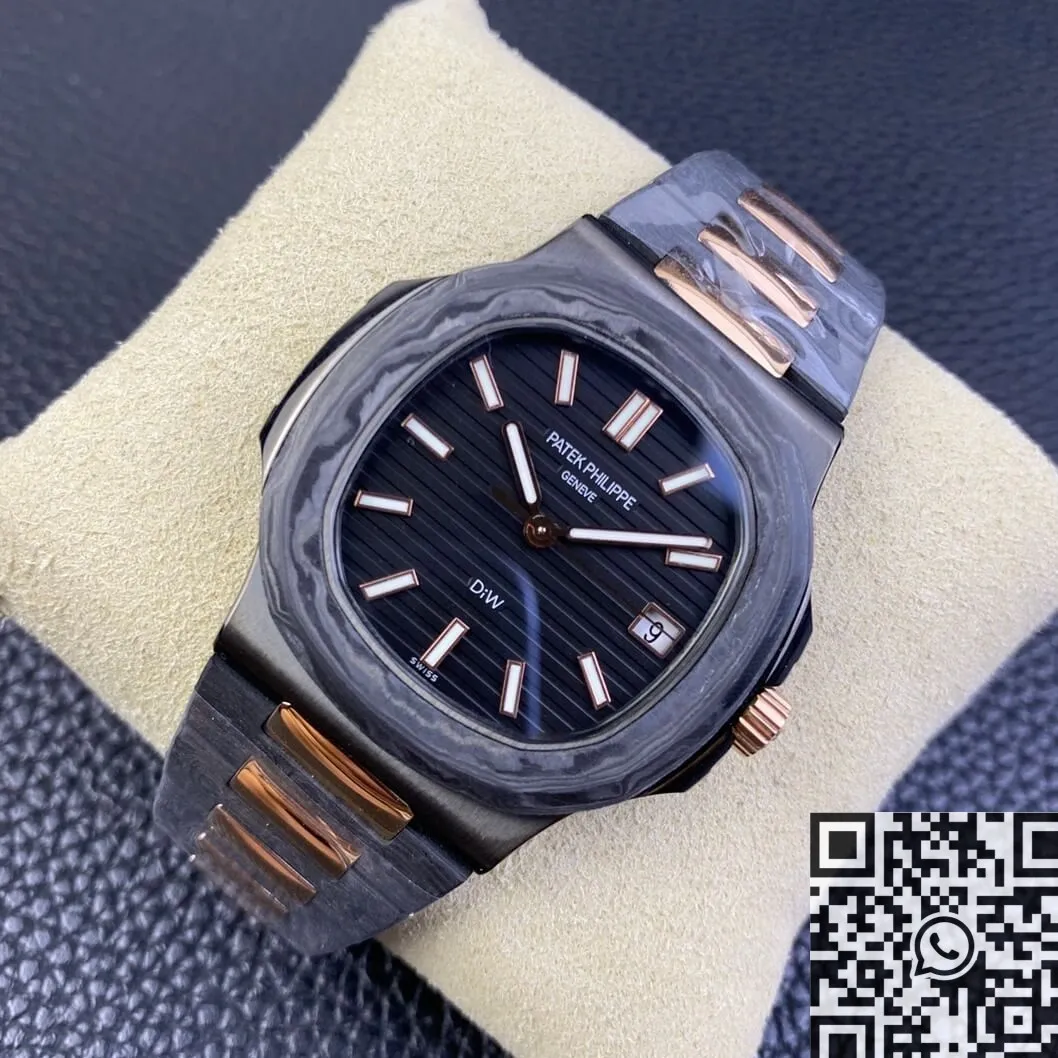 HighQuality Patek Philippe Nautilus 5711 Super Clone Carbon Fiber Gold Case Custom Watch 788