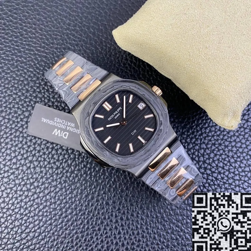HighQuality Patek Philippe Nautilus 5711 Super Clone Carbon Fiber Gold Case Custom Watch 788