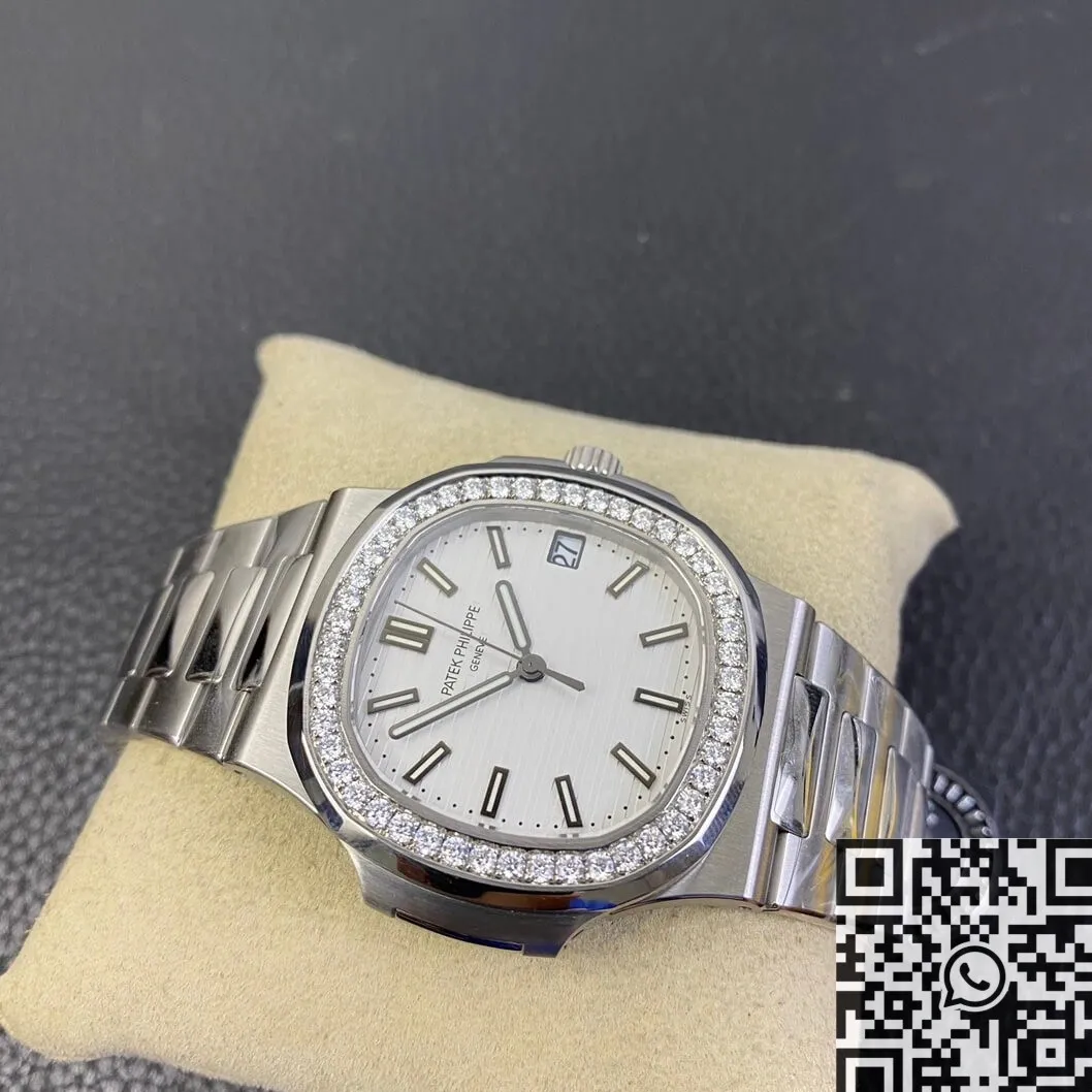 Patek Philippe Nautilus 5711 White Dial Diamond Bezel Watches PPF Factory Colorful 2638