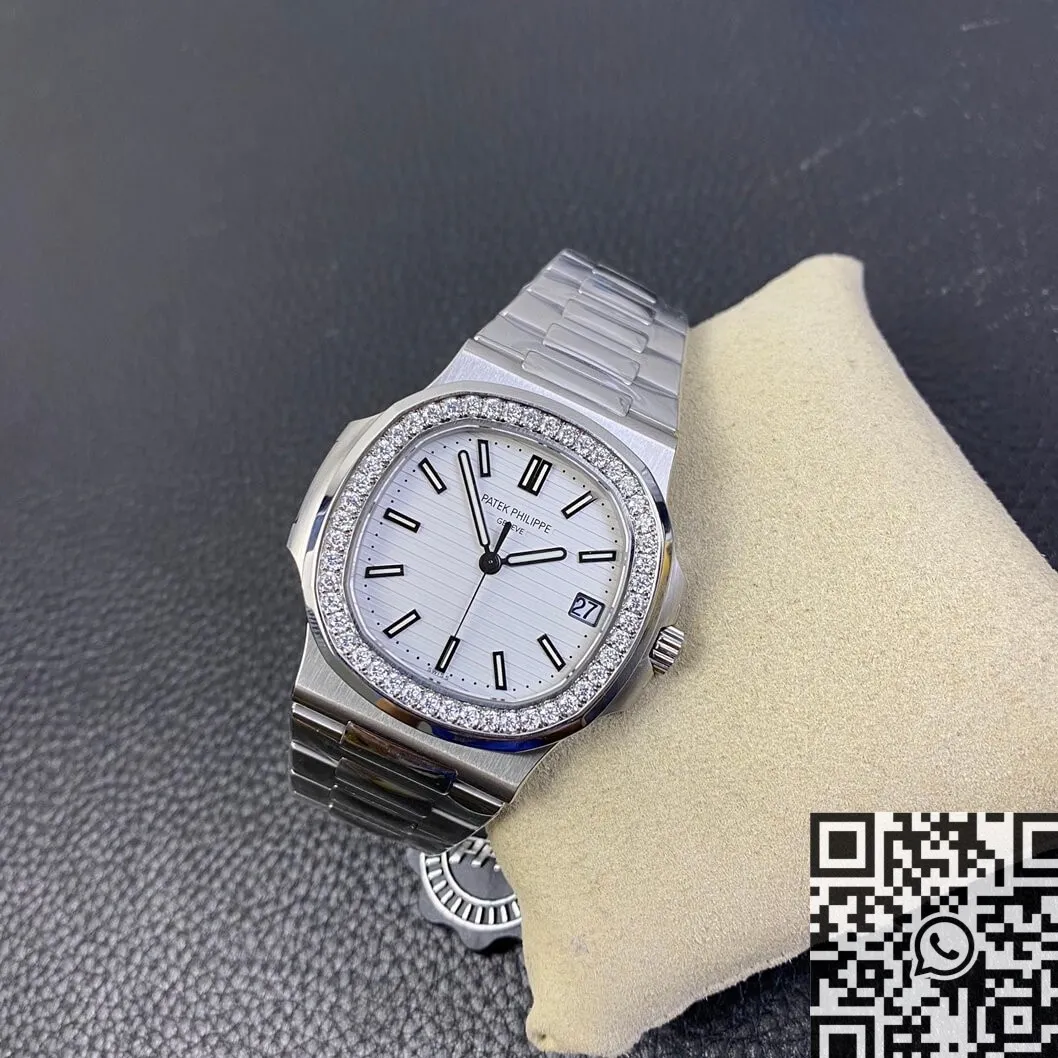 Patek Philippe Nautilus 5711 White Dial Diamond Bezel Watches PPF Factory Colorful 2638