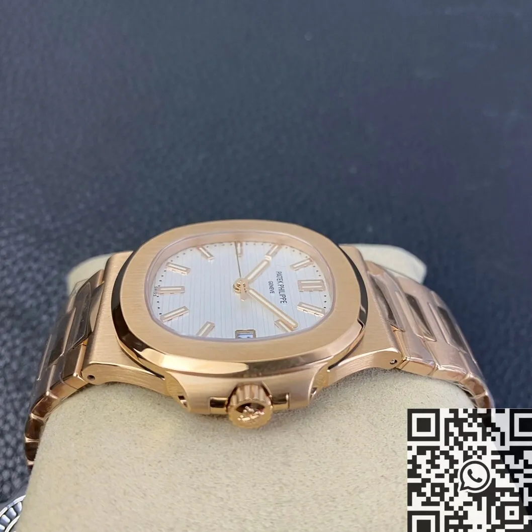 Soft Patek Philippe Nautilus 5711R White Dial Rose Gold Watches PPF Factory 2643