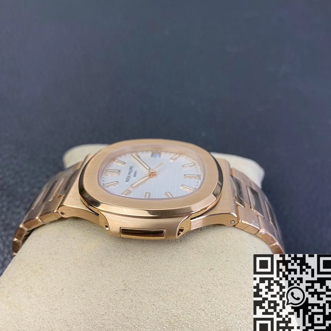 Soft Patek Philippe Nautilus 5711R White Dial Rose Gold Watches PPF Factory 2643
