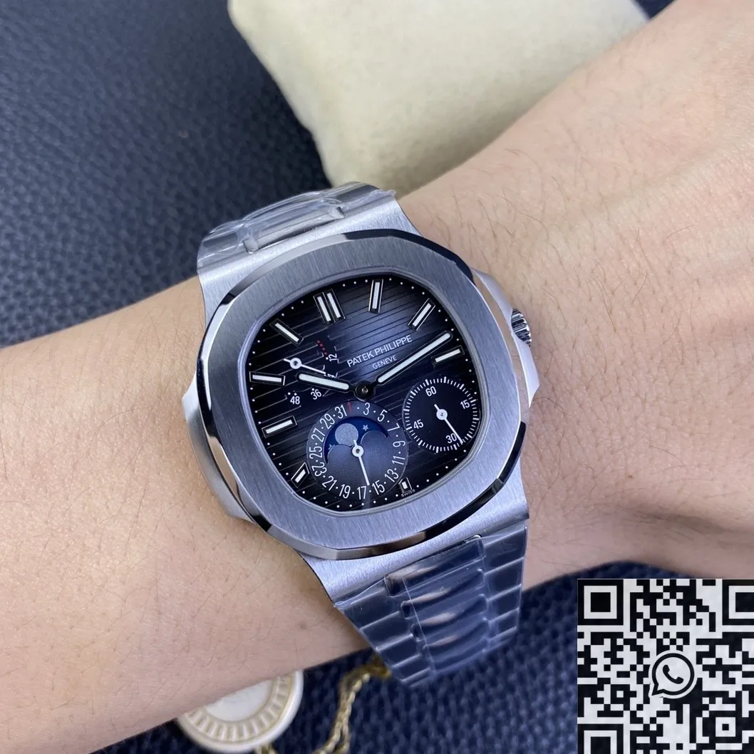 Patek Philippe Nautilus 5712 1A-001 Blue Dial Watch PPF Factory Stretchable 2649