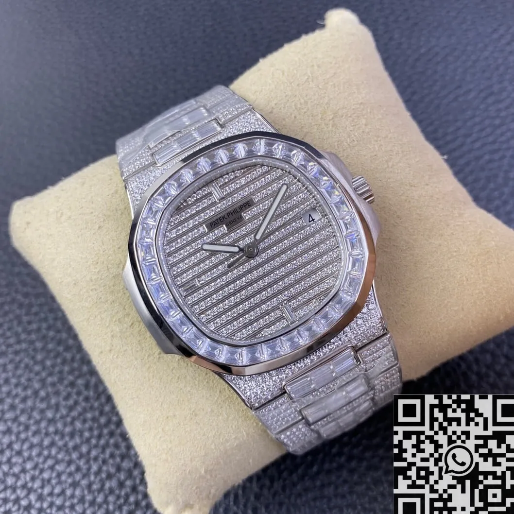 TechFriendly Patek Philippe Nautilus 5719 10G-010 Full Diamond Watch TW Factory 816