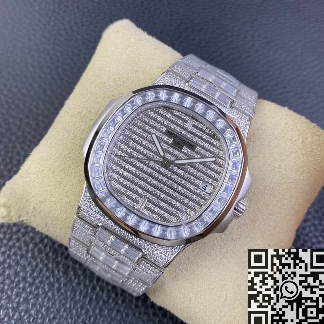 TechFriendly Patek Philippe Nautilus 5719 10G-010 Full Diamond Watch TW Factory 816
