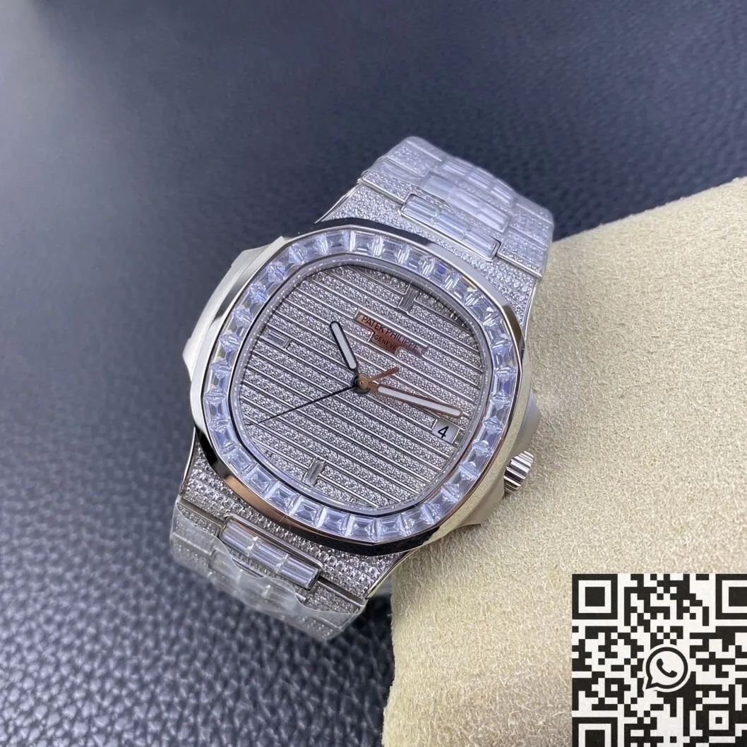 TechFriendly Patek Philippe Nautilus 5719 10G-010 Full Diamond Watch TW Factory 816