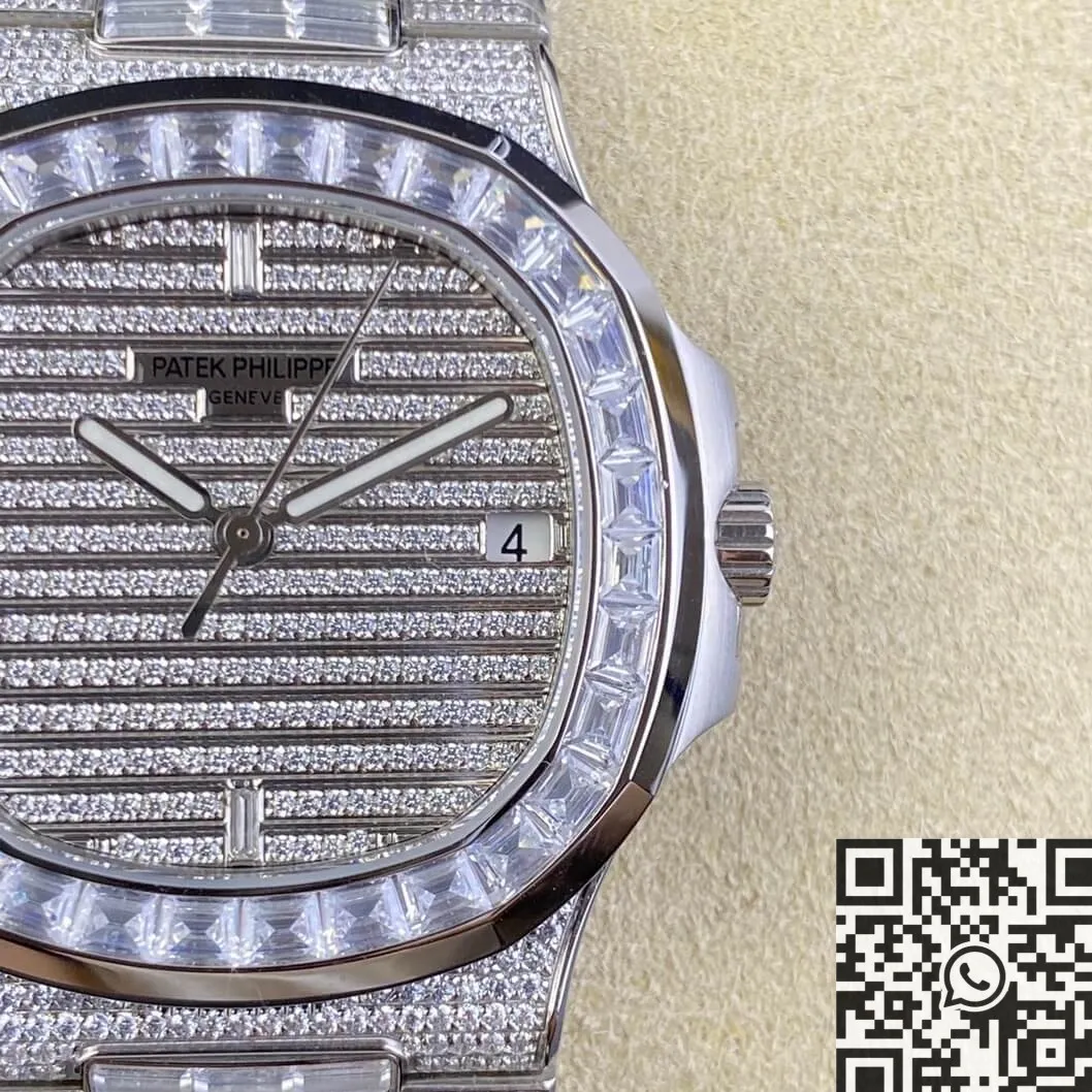 TechFriendly Patek Philippe Nautilus 5719 10G-010 Full Diamond Watch TW Factory 816