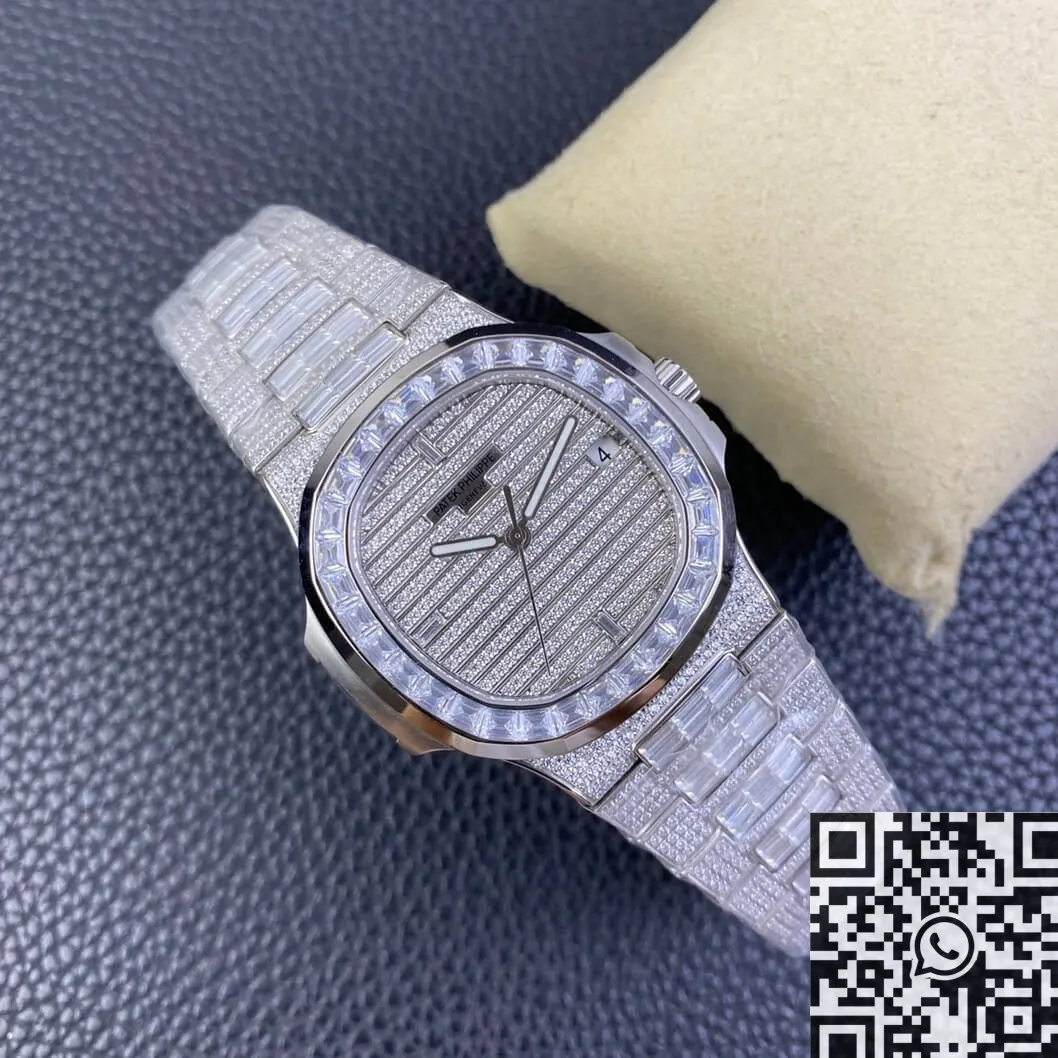 TechFriendly Patek Philippe Nautilus 5719 10G-010 Full Diamond Watch TW Factory 816