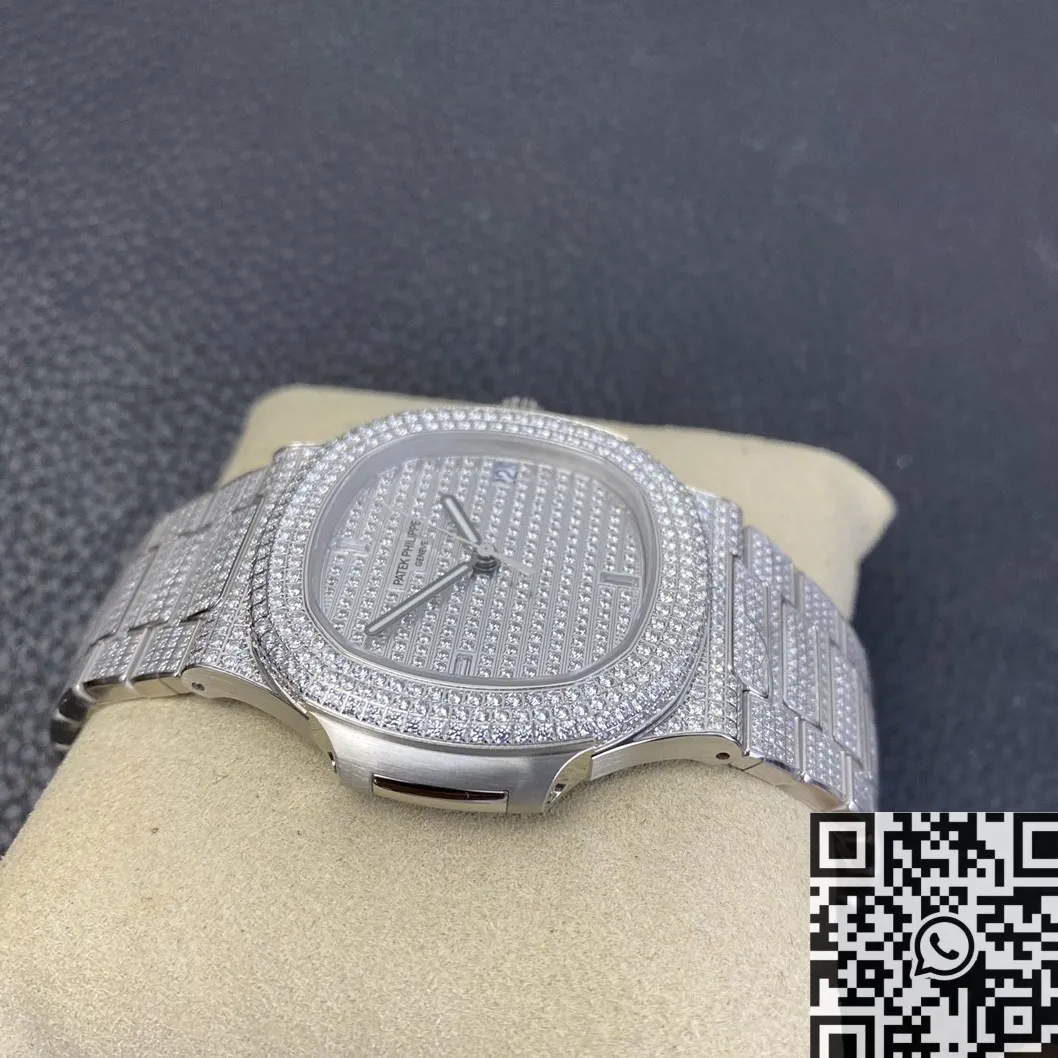 GoodFit Patek Philippe Nautilus 5719 1G-001 Full Diamond Watch PPF Factory 2645