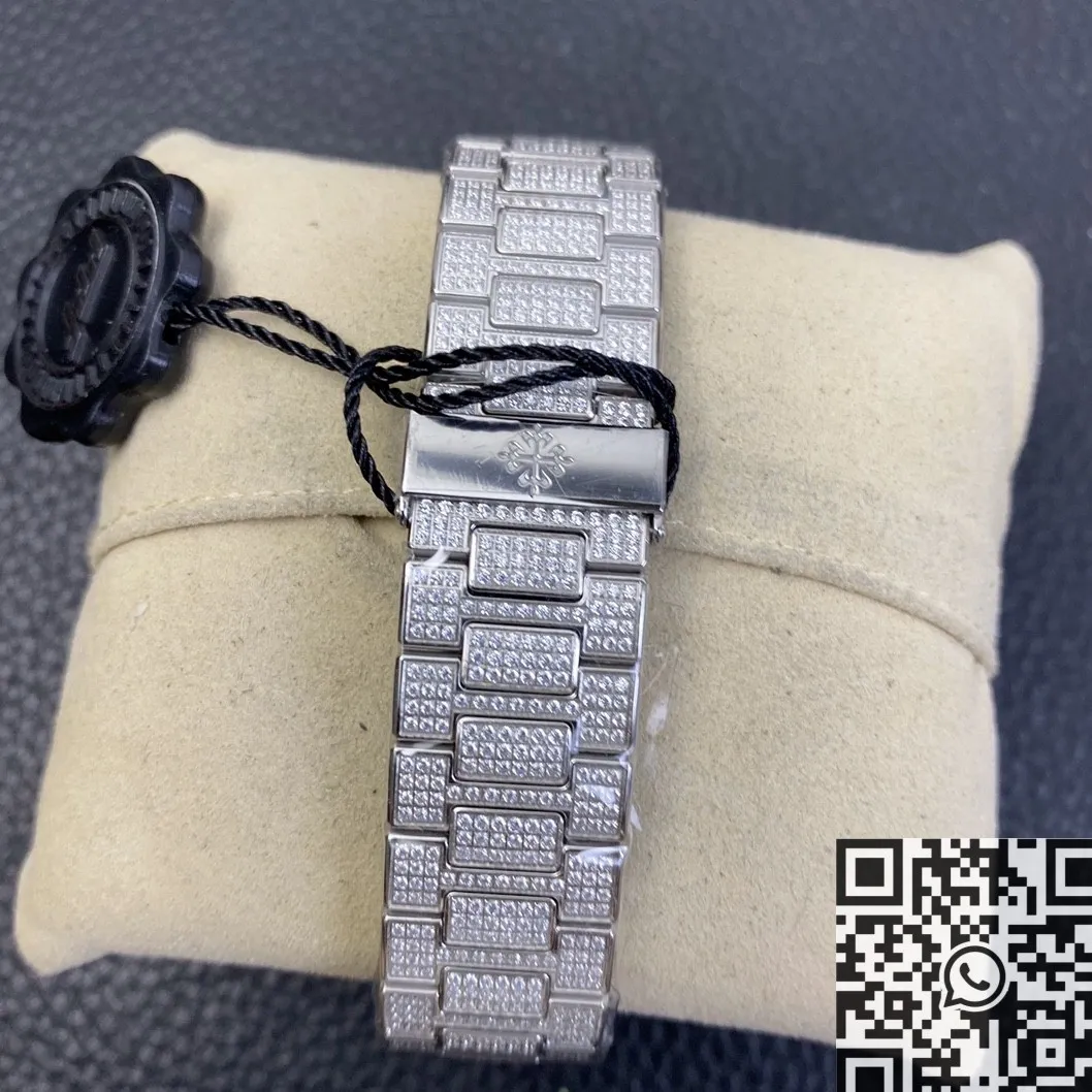 GoodFit Patek Philippe Nautilus 5719 1G-001 Full Diamond Watch PPF Factory 2645