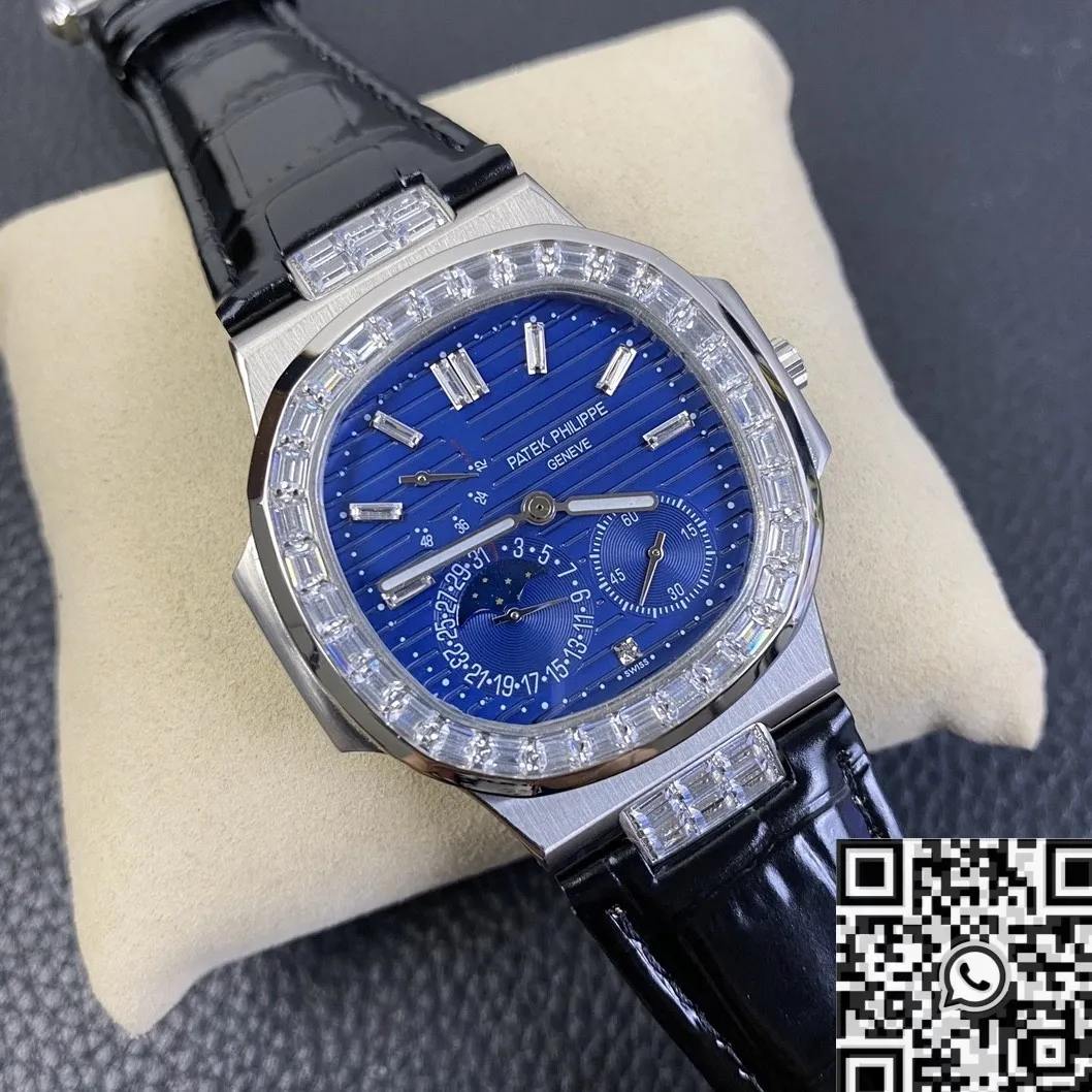 Unisex Patek Philippe Nautilus 5724 Diamond Bezel Watch GR Factory 818