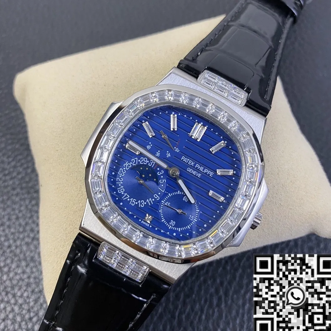 Unisex Patek Philippe Nautilus 5724 Diamond Bezel Watch GR Factory 818