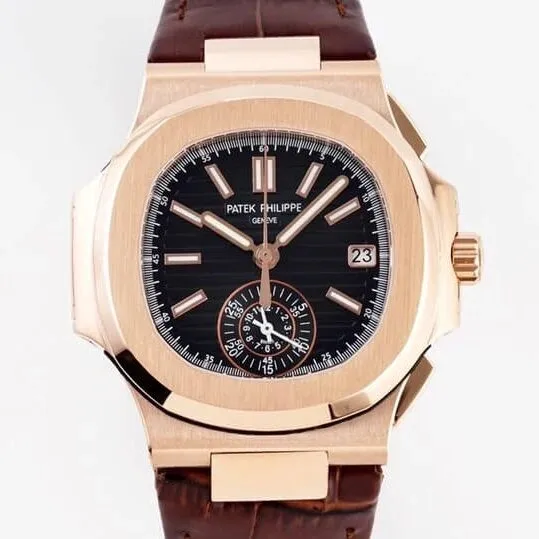Comfortable Patek Philippe Nautilus 5980 Black Dial Watch 3K Factory 1950