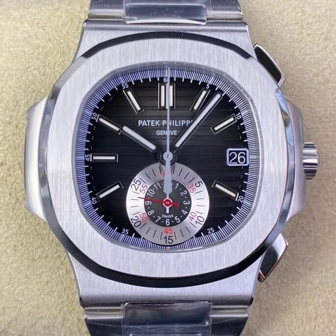 FlexibleFit Patek Philippe Nautilus 5980 1A-014 Black Dial Watch PPF Factory 2654