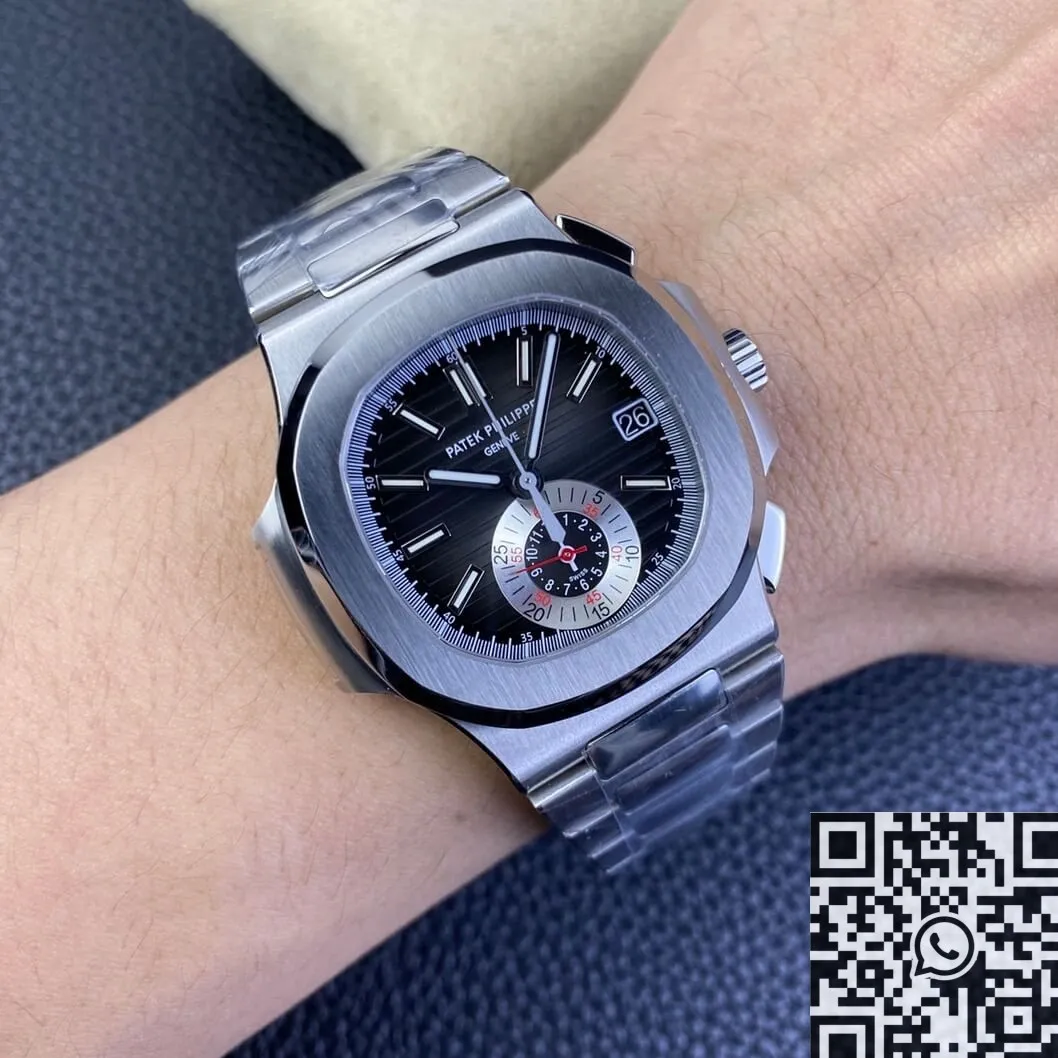 FlexibleFit Patek Philippe Nautilus 5980 1A-014 Black Dial Watch PPF Factory 2654