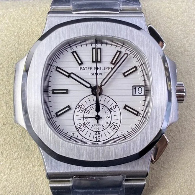Patek Philippe Nautilus 5980 1A-019 White Dial Watch PPF Factory Breathable 2657