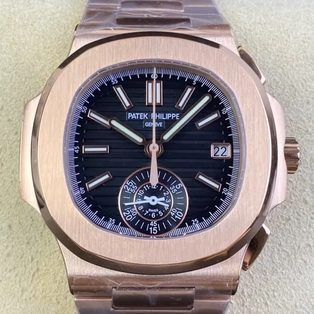 Patek Philippe Nautilus 5980 1R-001 Gold Dial Watch 3K Factory Snug 1959