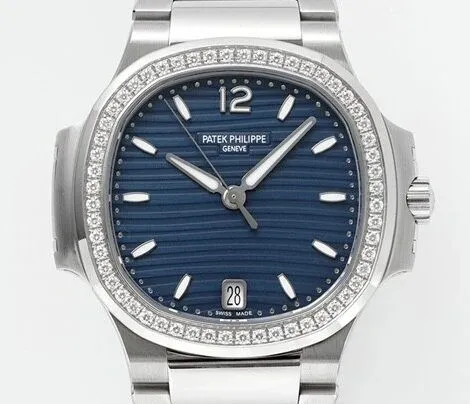 Patek Philippe Nautilus 7118 1200A-001 Blue Dial Diamond Bezel PPF Factory Stretchable 2653