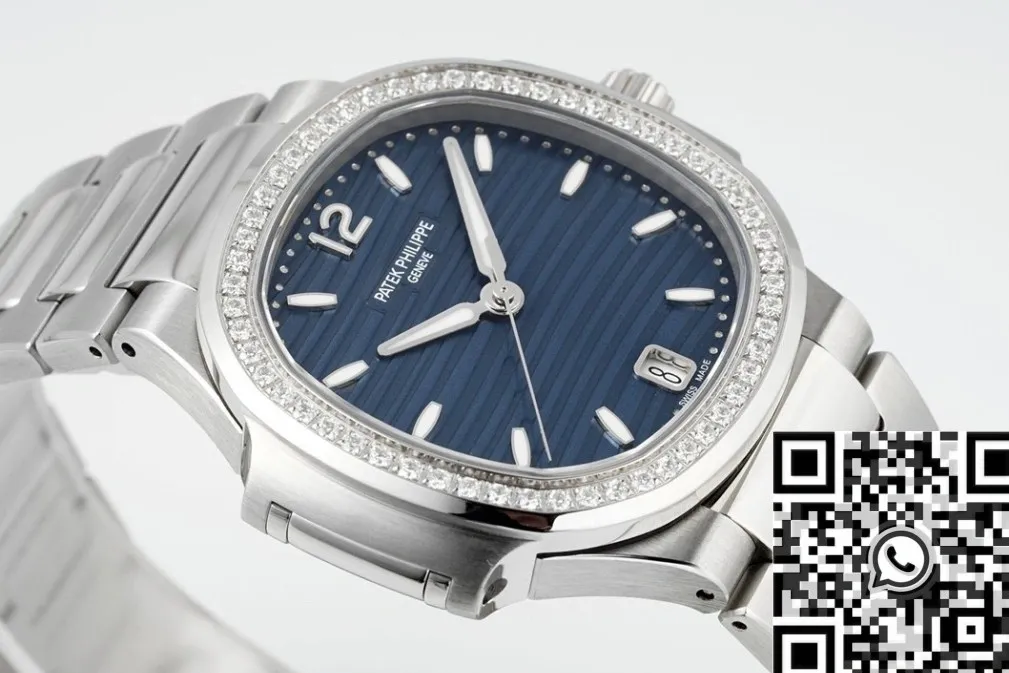 Patek Philippe Nautilus 7118 1200A-001 Blue Dial Diamond Bezel PPF Factory Stretchable 2653