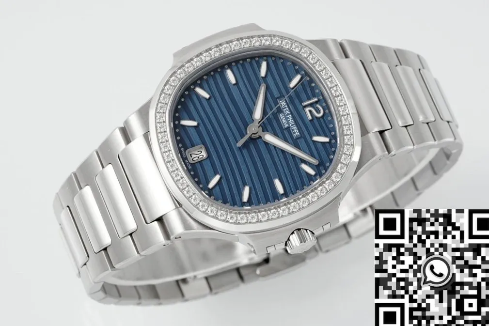 Patek Philippe Nautilus 7118 1200A-001 Blue Dial Diamond Bezel PPF Factory Stretchable 2653