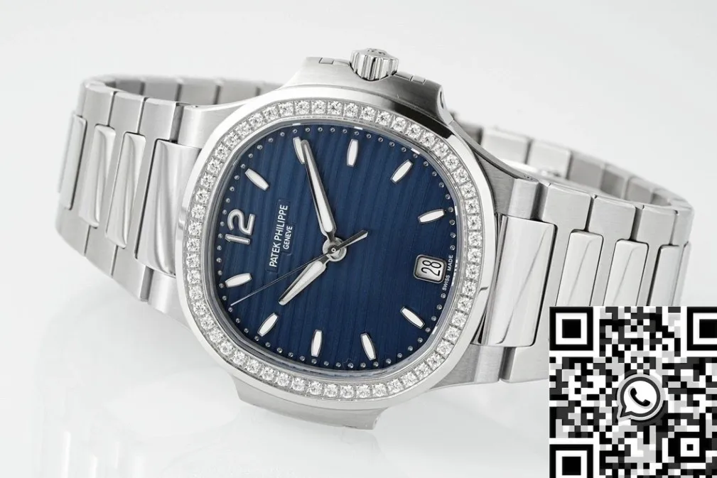 Patek Philippe Nautilus 7118 1200A-001 Blue Dial Diamond Bezel PPF Factory Stretchable 2653