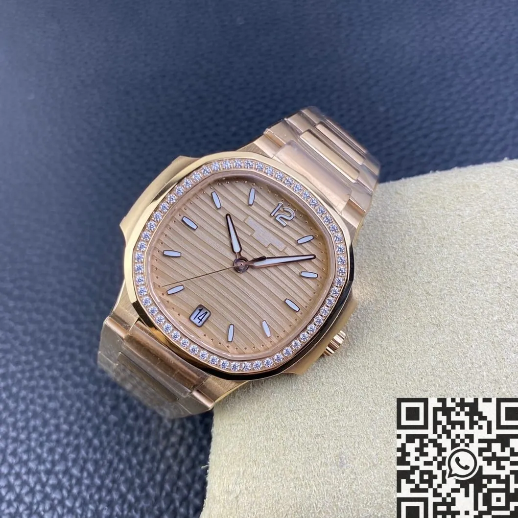 Wishbiz Ru Patek Philippe Nautilus 7118 1R-010 Gold Dial Watch 3K Factory Trendsetting 1969