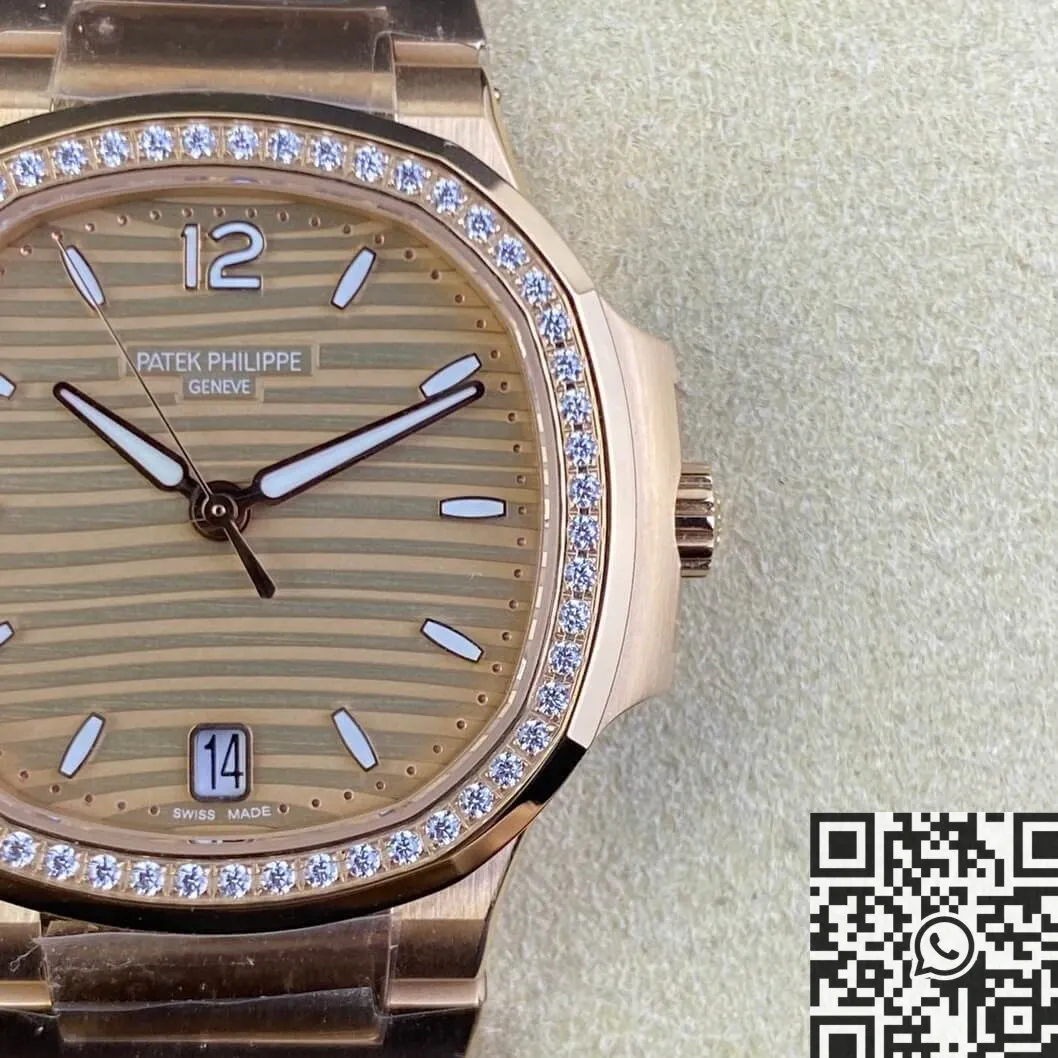 Wishbiz Ru Patek Philippe Nautilus 7118 1R-010 Gold Dial Watch 3K Factory Trendsetting 1969