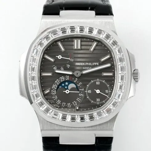 Affordable Patek Philippe Nautilus V3 Drill Case 5712 Black Dial Watch PPF Factory 2661
