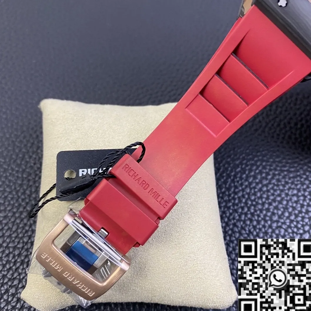 Richard Mille Felipe Massa RM011 V3 Red Rubber Strap Collection Watch KV Factory Lightweight 2529