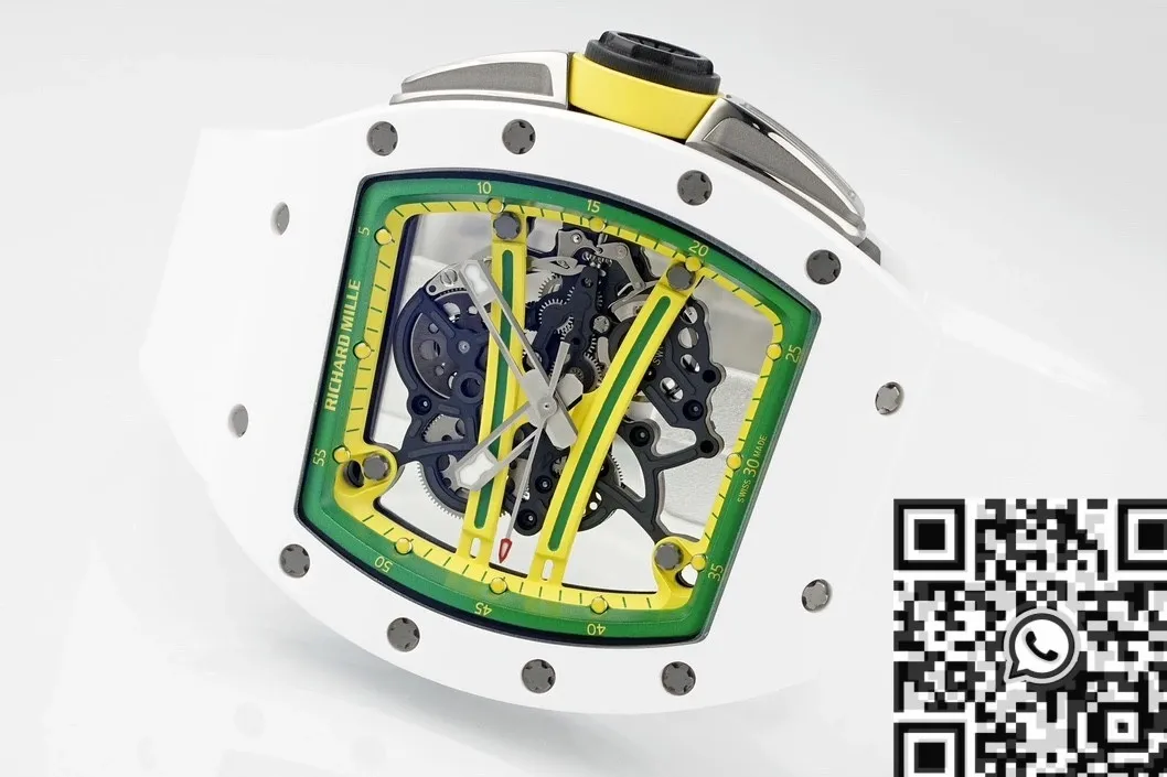 Snug Richard Mille Men RM061 White Ceramics Watch ZF Factory 2273