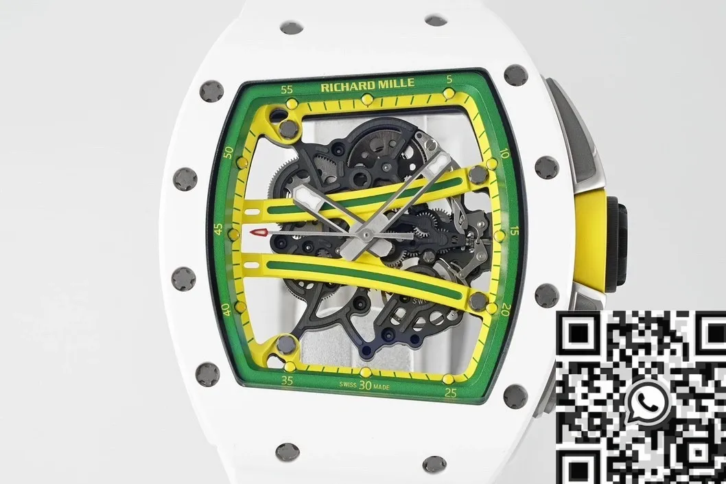 Snug Richard Mille Men RM061 White Ceramics Watch ZF Factory 2273
