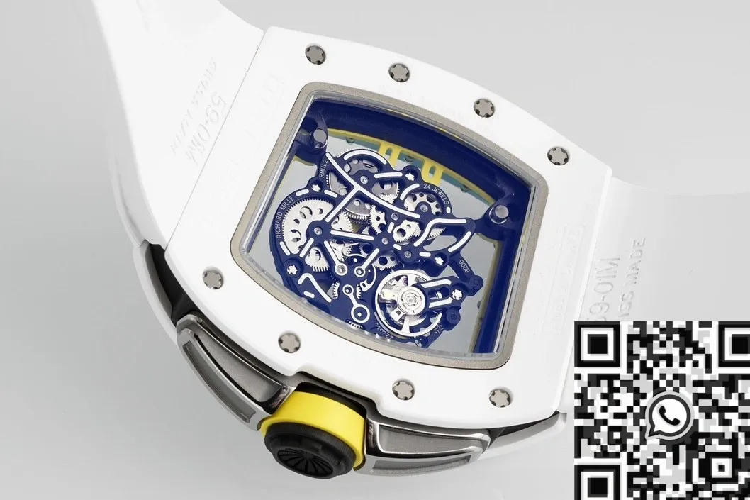 Snug Richard Mille Men RM061 White Ceramics Watch ZF Factory 2273