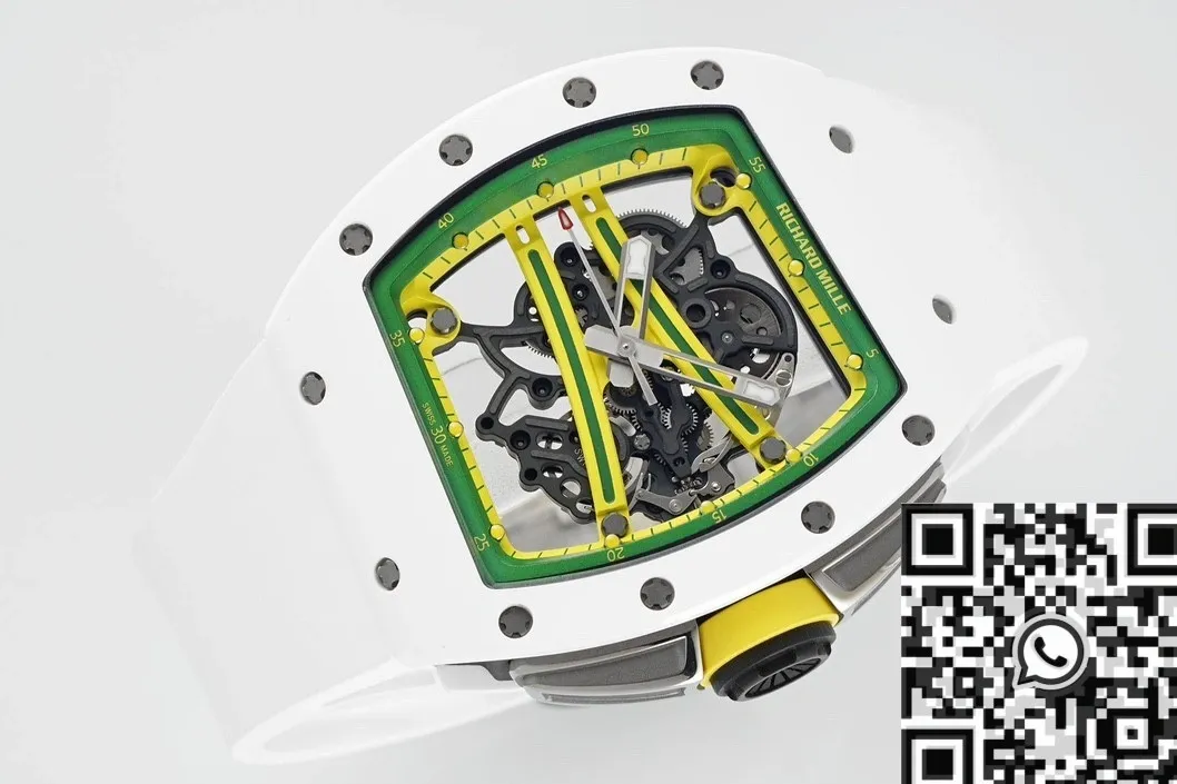 Snug Richard Mille Men RM061 White Ceramics Watch ZF Factory 2273