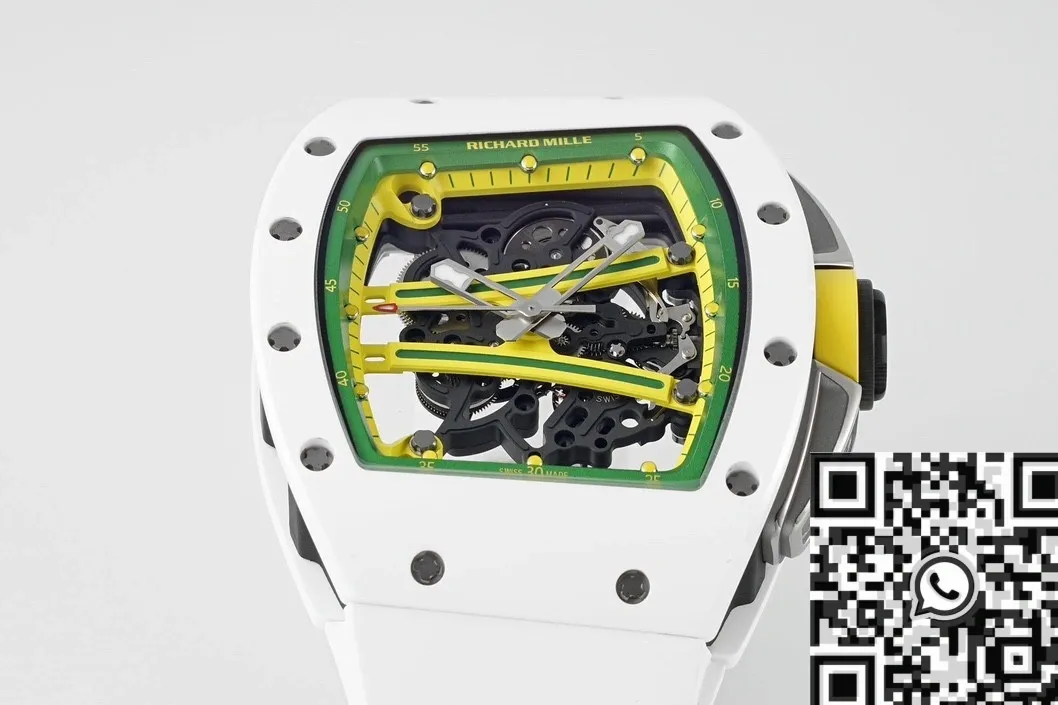 Snug Richard Mille Men RM061 White Ceramics Watch ZF Factory 2273