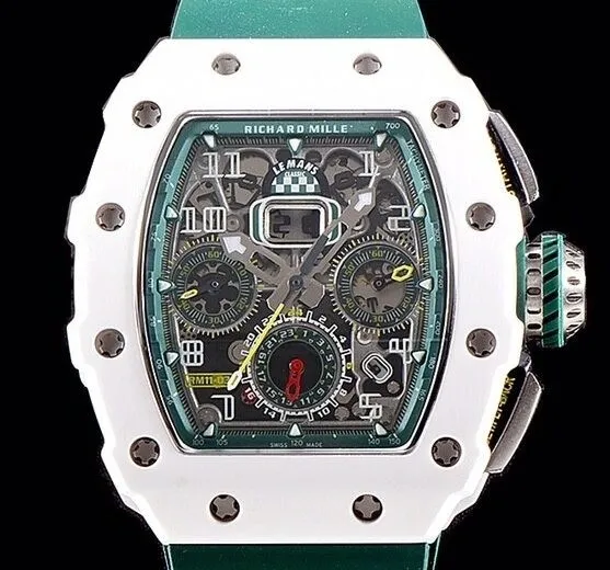 Richard Mille RM011-03 White Ceramic Case Watch KV Factory SoftTouch 2538
