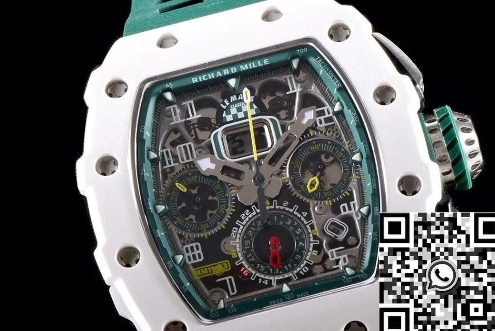 Richard Mille RM011-03 White Ceramic Case Watch KV Factory SoftTouch 2538