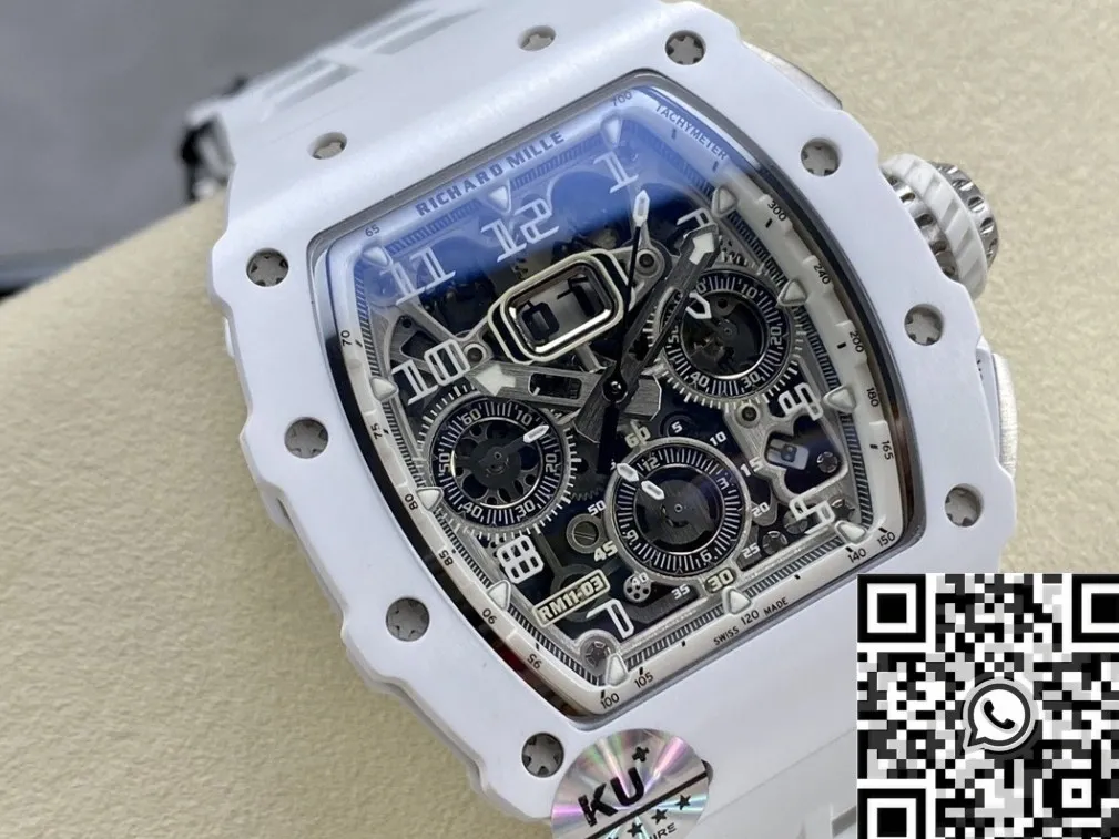 Richard Mille RM011-03 White Dial Watch KU Factory Popular 2545