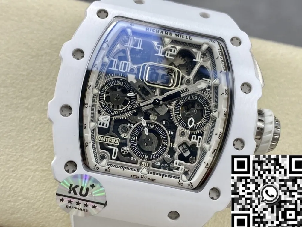 Richard Mille RM011-03 White Dial Watch KU Factory Popular 2545