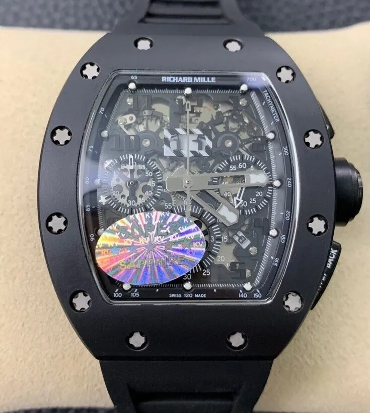 Richard Mille RM011 Black Ceramic Case Watch KV Factory Sustainable 2531