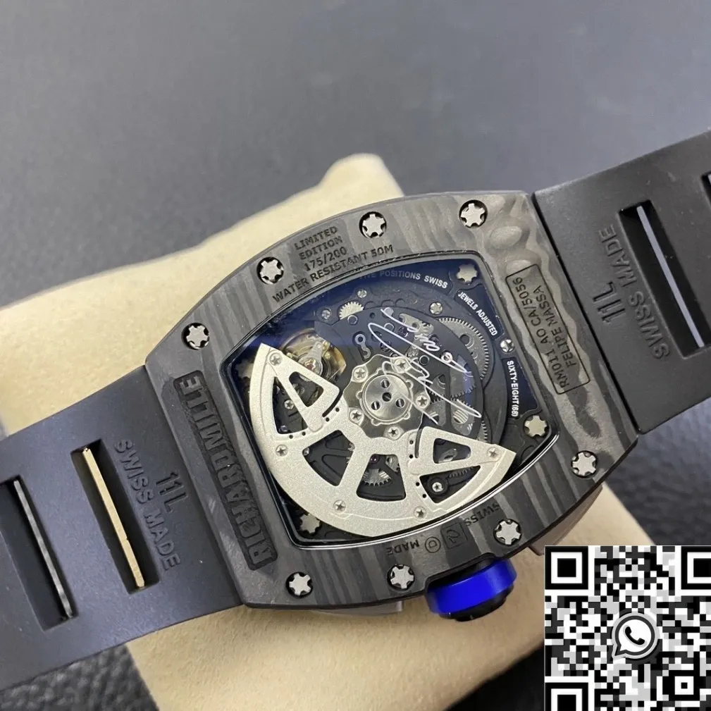 Richard Mille RM011 Blue Dial Carbon Fiber Watch Case KV Factory Supportive 2524
