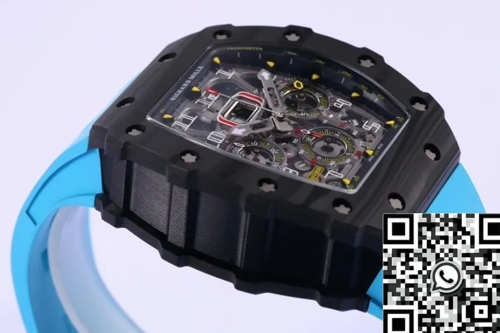 Richard Mille RM011 Blue Rubber Strap Watch KV Factory EasyMatch 2528