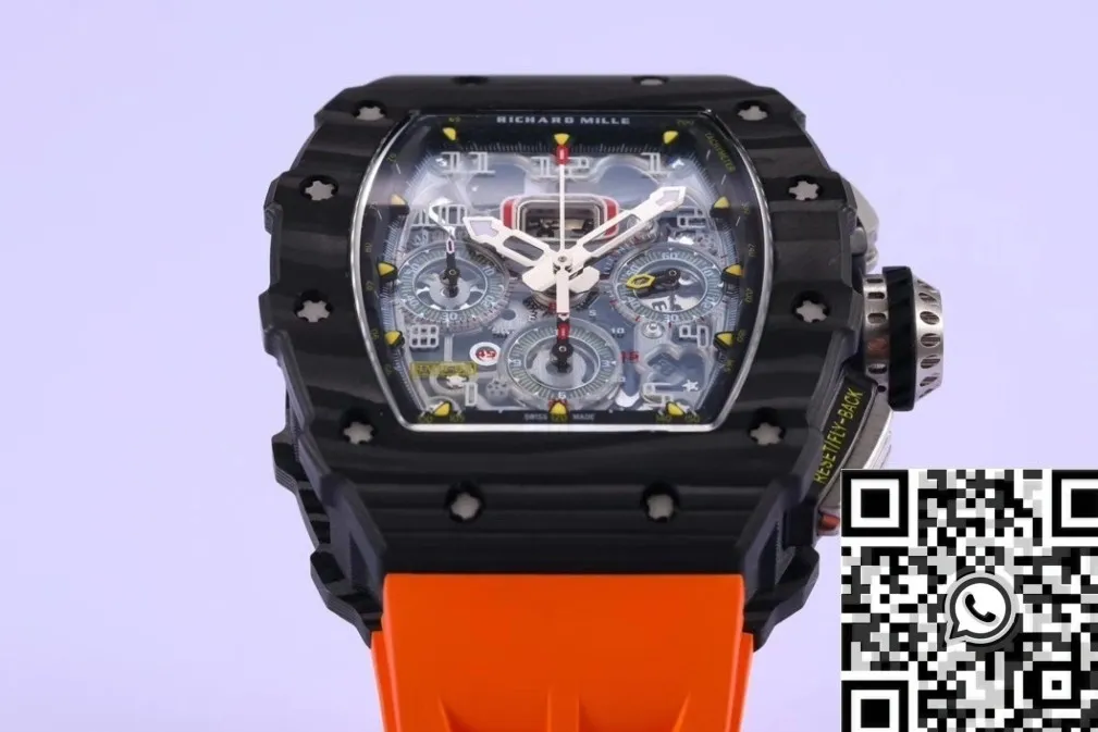 Richard Mille RM011 Carbon Fiber Watch Case KV Factory Unisex 2527