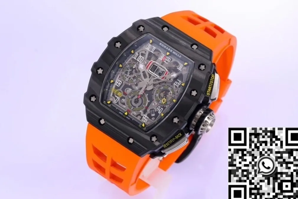 Richard Mille RM011 Carbon Fiber Watch Case KV Factory Unisex 2527