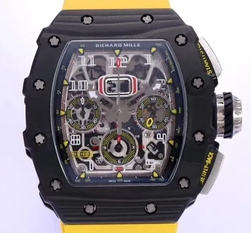 EyeCatching Richard Mille RM011 Carbon Fiber Watch Case KV Factory 2522