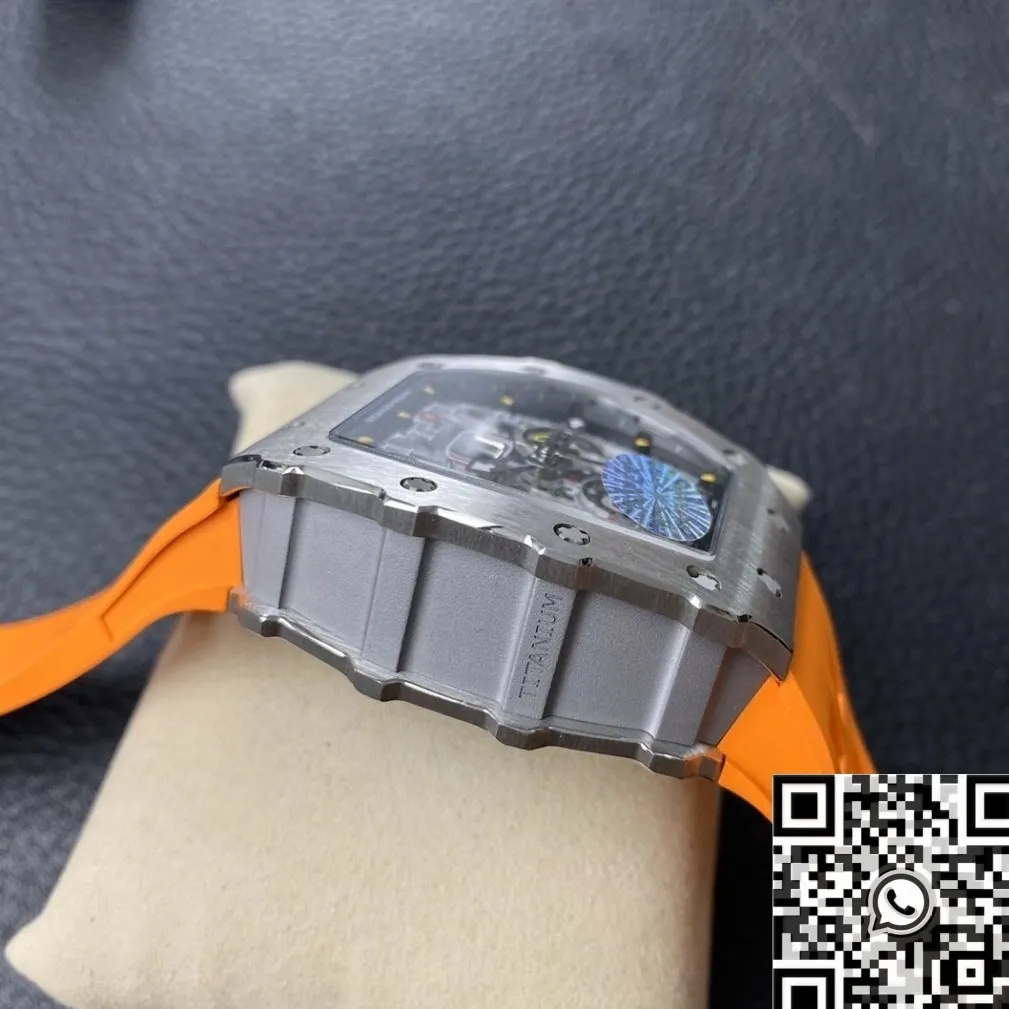 SunProtective Richard Mille RM011 Orange Rubber Strap Watch KV Factory 2523