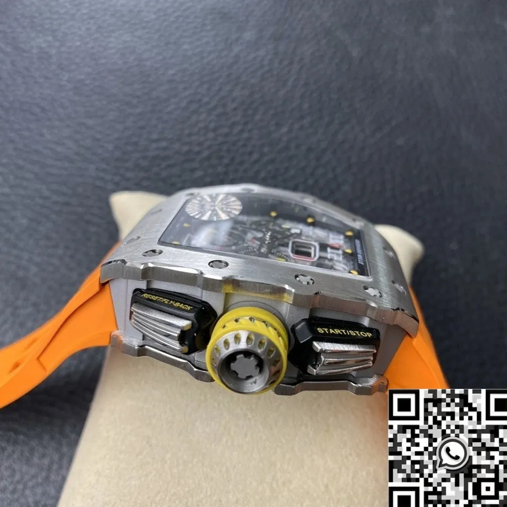 SunProtective Richard Mille RM011 Orange Rubber Strap Watch KV Factory 2523