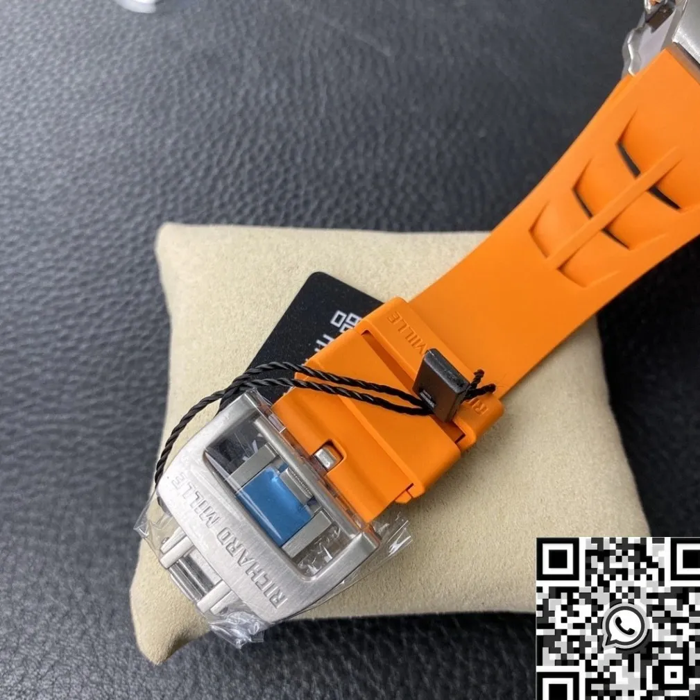 SunProtective Richard Mille RM011 Orange Rubber Strap Watch KV Factory 2523