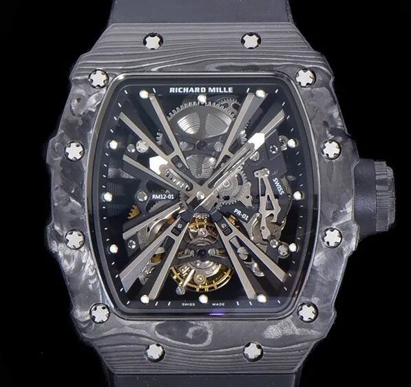 Bold Richard Mille RM011 Tourbillon Series Carbon Fiber Watch Case KV Factory 2532